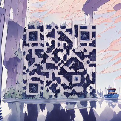 Harbor Tower Comic Panel QR Code for Posters
