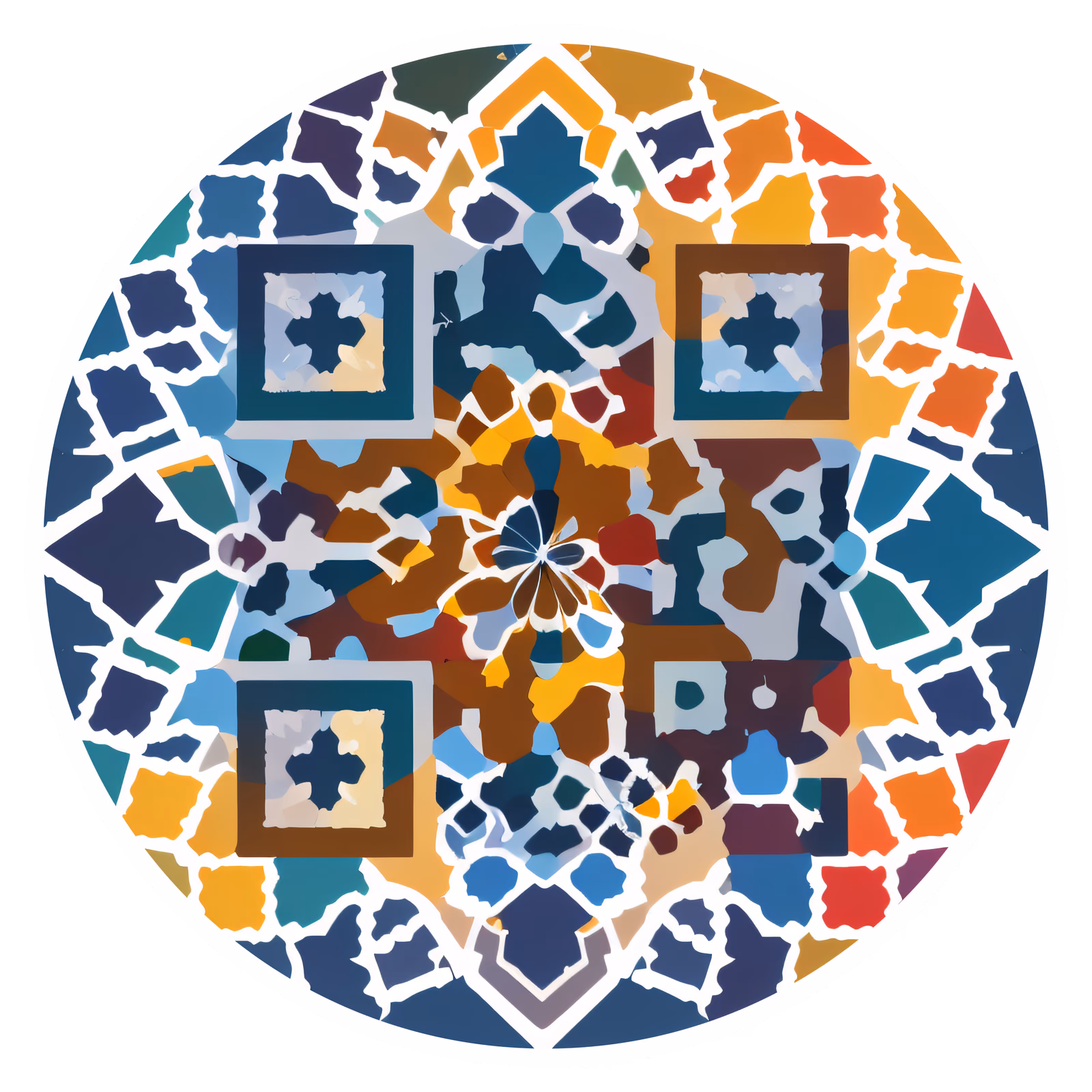 Геометрическая мозаика из плитки: векторный QR-код для стикеров — изображение 1