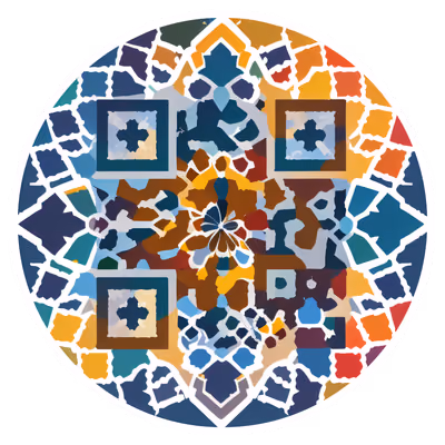 Геометрическая мозаика из плитки: векторный QR-код для стикеров — изображение 1