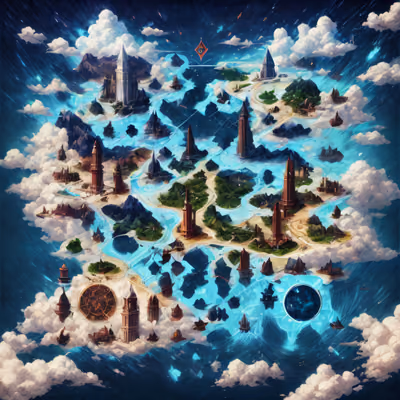 Fantasy World Map Concept Art QR Code for Posters — image 1