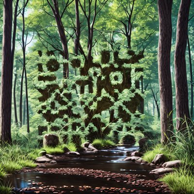 Forest Stream Photorealistic QR Code Art