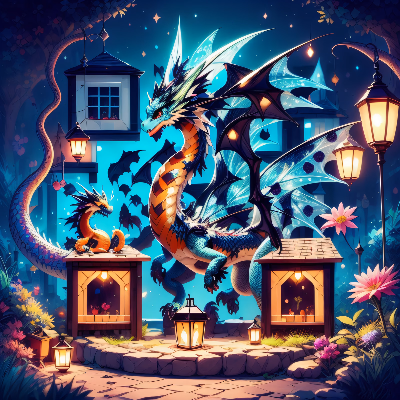 Dragon Fairy Garden Fantasy QR Code for Posters — image 1