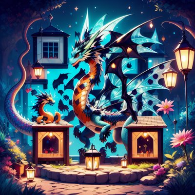 Dragon Fairy Garden Fantasy QR Code for Posters