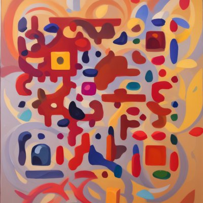 Organic Abstract Painting QR Code Art