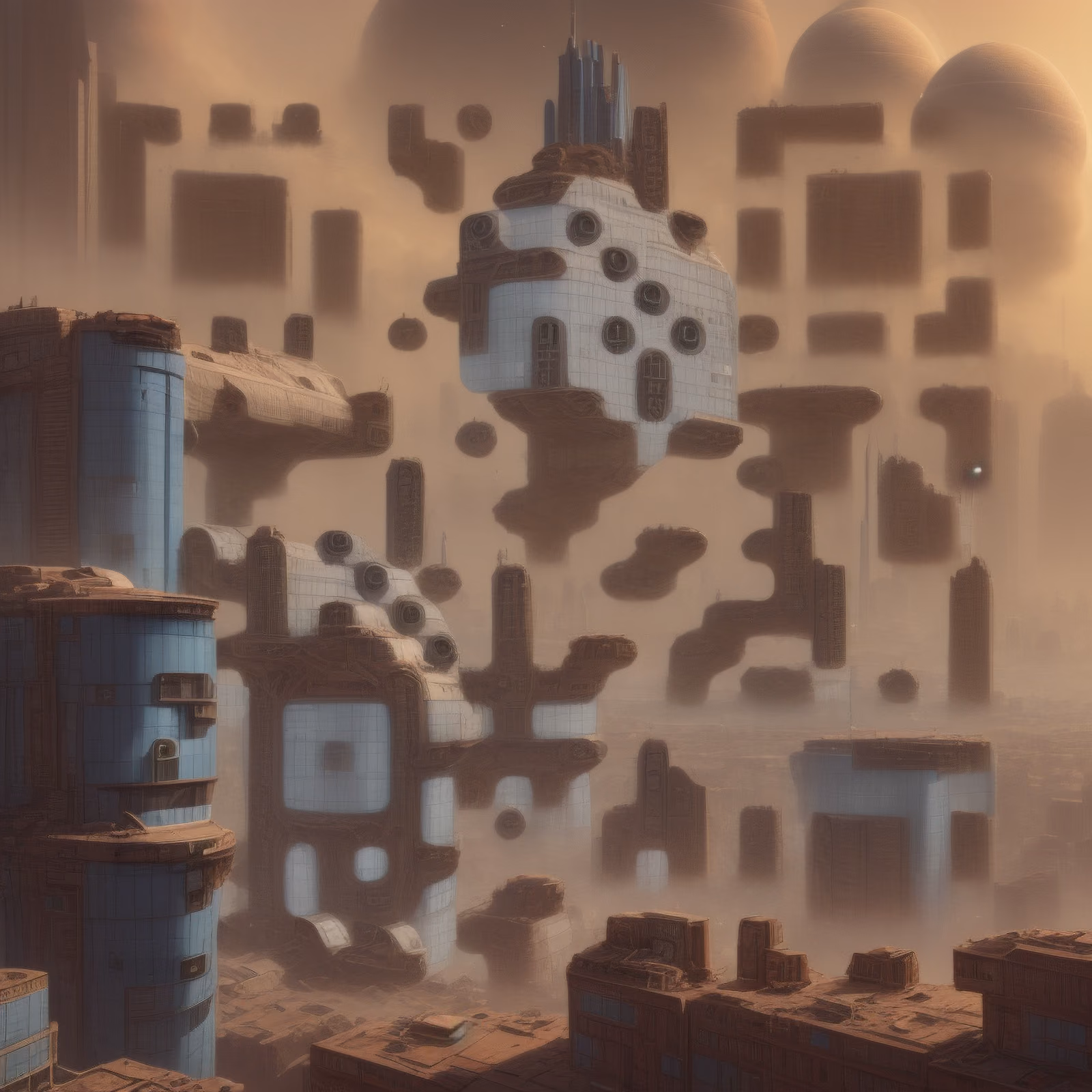 Martian Dust City Concept Art QR Code for Posters — image 1