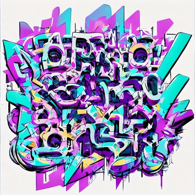 Wildstyle Graffiti Lettering Calligraphy & Lettering QR Code for Apparel
