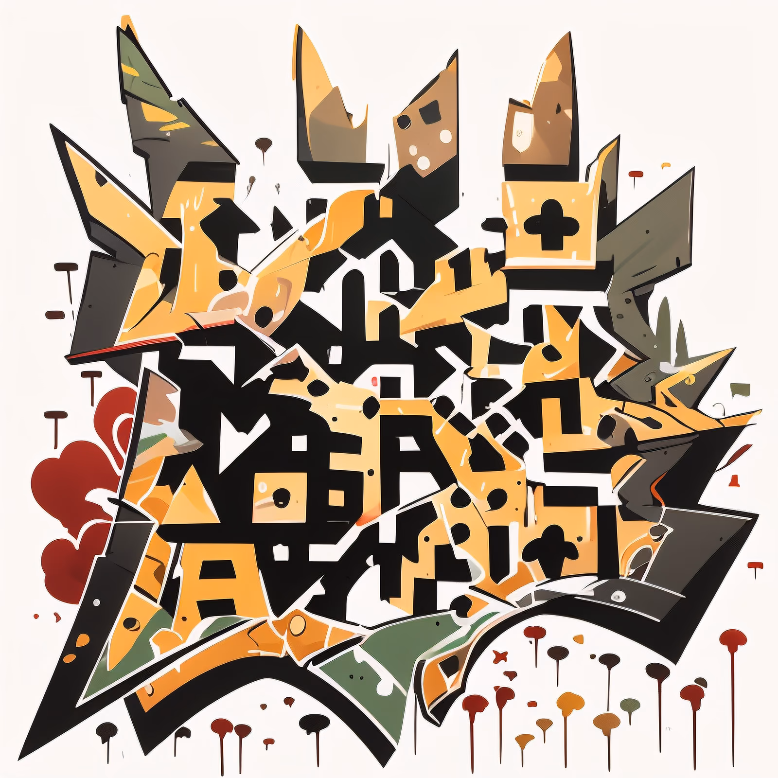 Wildstyle Graffiti Lettering QR Code for Stickers — image 1