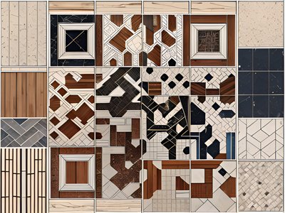 Material Swatch Grid Collage QR Code Art