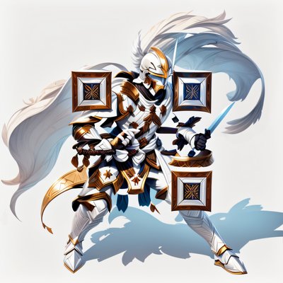 Armored Warrior Game Art QR Code for Posters