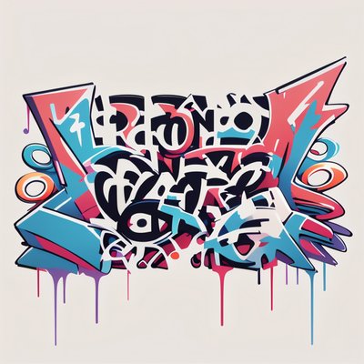 Graffiti Wildstyle Lettering Sticker Art QR Code for Apparel