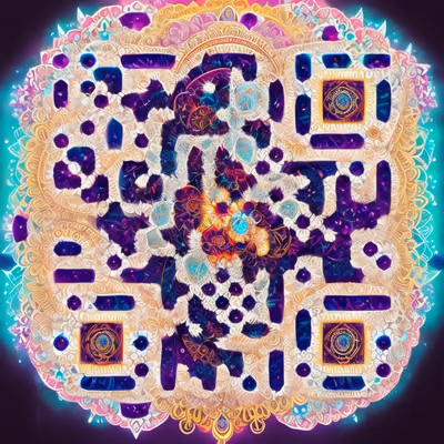 Ornate Dreamscape Mandala QR Code Art — image 1