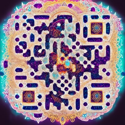 Ornate Dreamscape Mandala QR Code Art