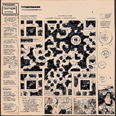 Comic Book Page Ink Panels QR Code for Book Covers — image 1