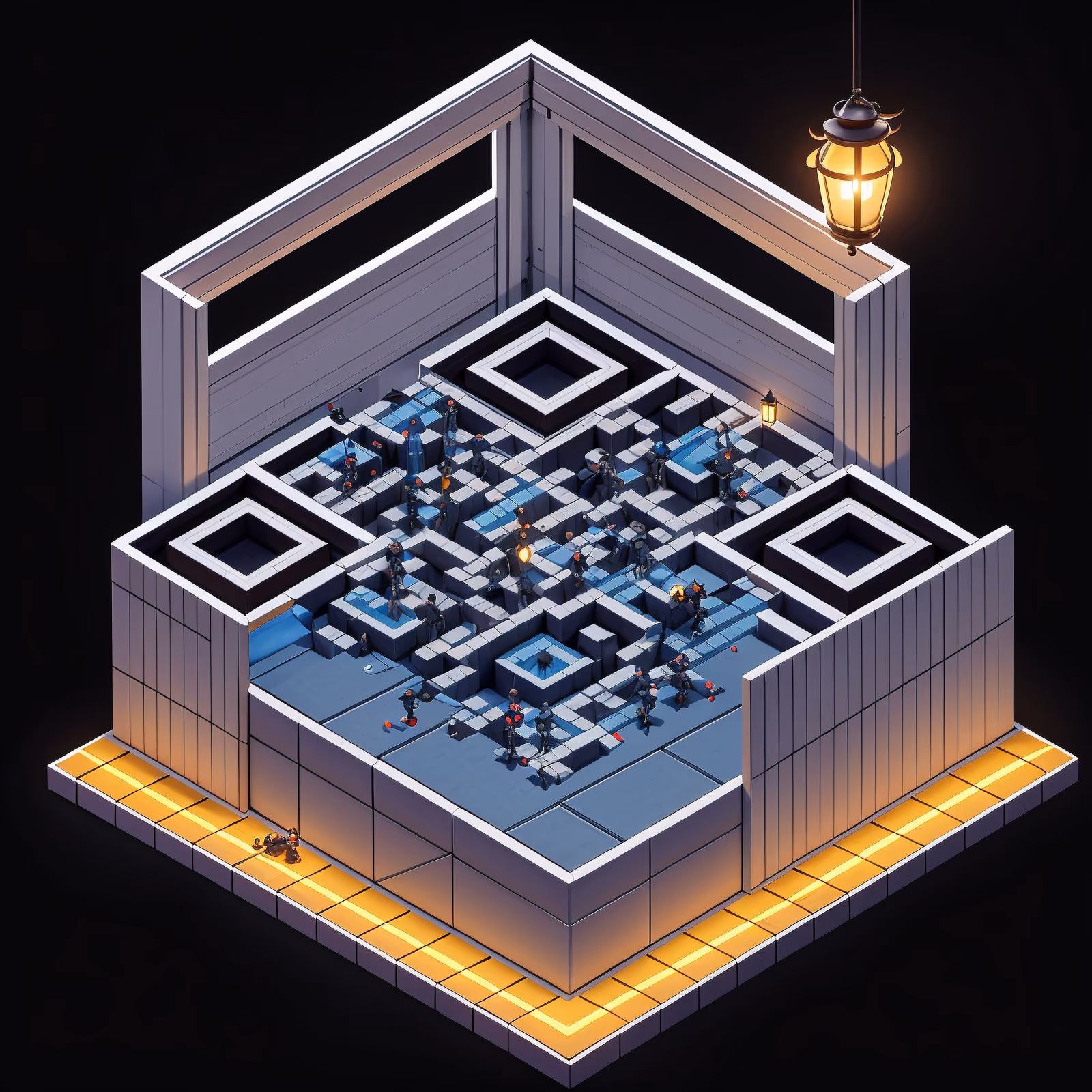 Изометрическое додзё ниндзя: 3D QR-код для постеров — изображение 1