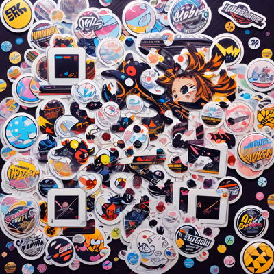 Sticker Bomb Collage QR Code for Stickers — image 1
