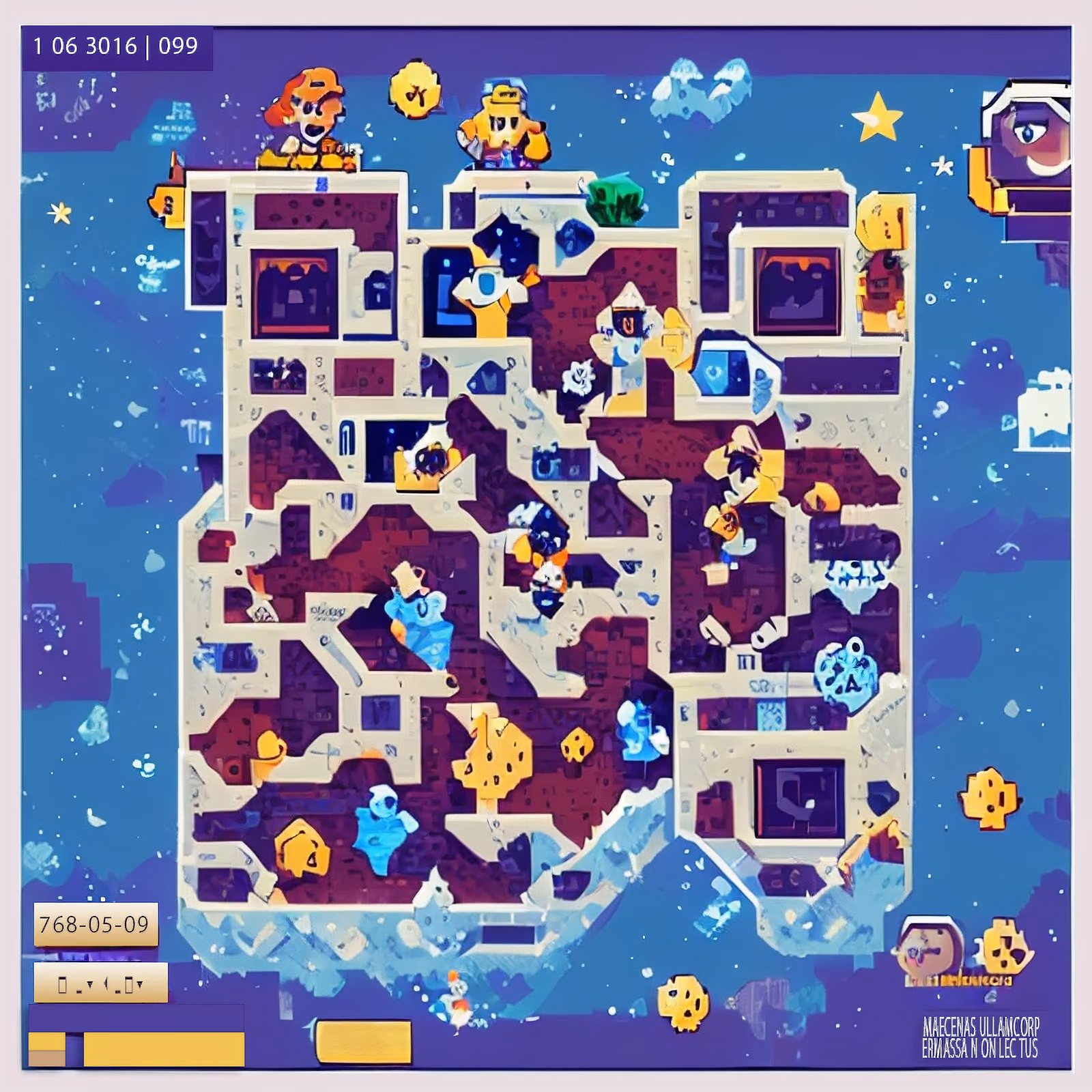 Pixel Game Map Night Sky QR Code for Posters — image 1