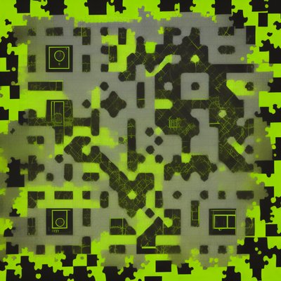 Lime Green Jigsaw Puzzle Abstract QR Code for Posters
