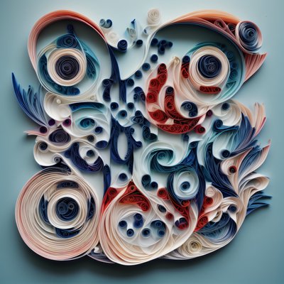 Coiled Paper Spirals Quilling QR Code Art