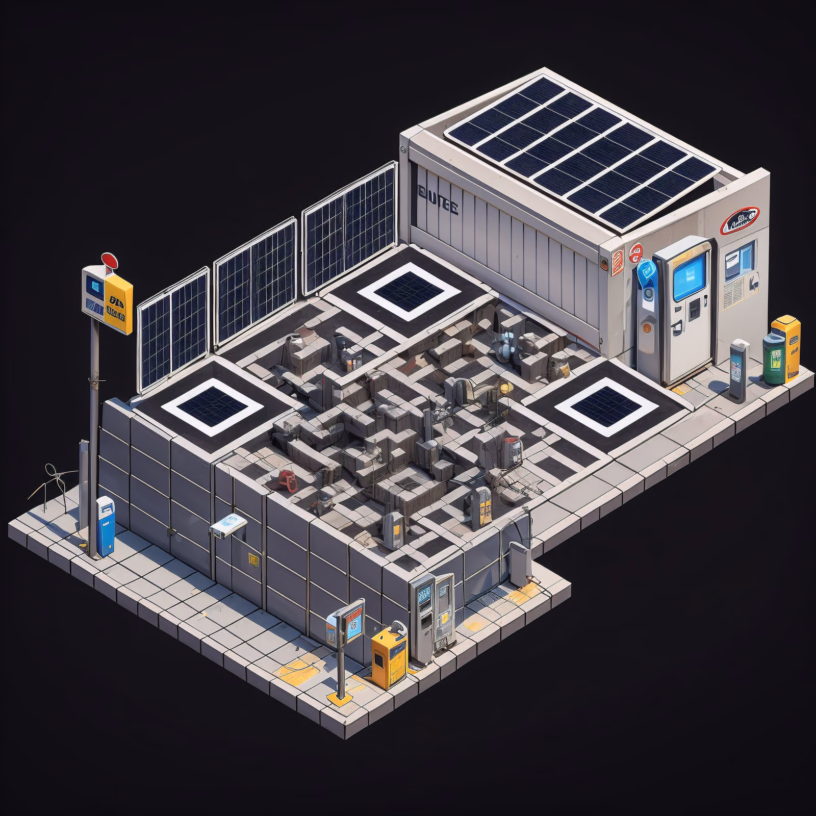 Изометрическая заправка, безопасная зона: QR-код для постеров — изображение 1