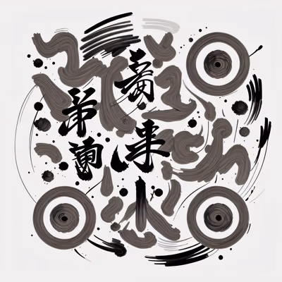 Суми-э: кисть, кандзи и тушь, QR-код — изображение 1