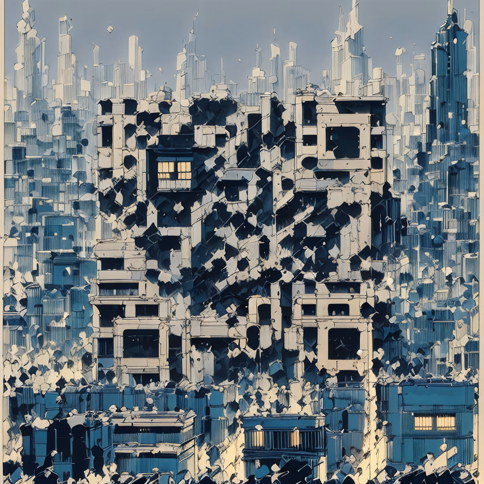 Dense City Comic Panel QR Code for Book Covers — image 1
