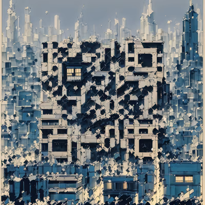 Dense City Comic Panel QR Code for Book Covers — image 1