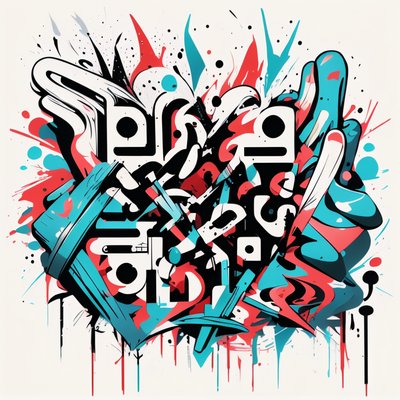 Graffiti Lettering Street Art QR Code for Apparel