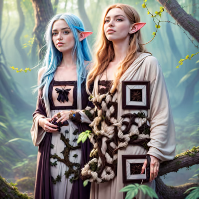 Elf Women Forest Fantasy QR Code for Posters — image 1