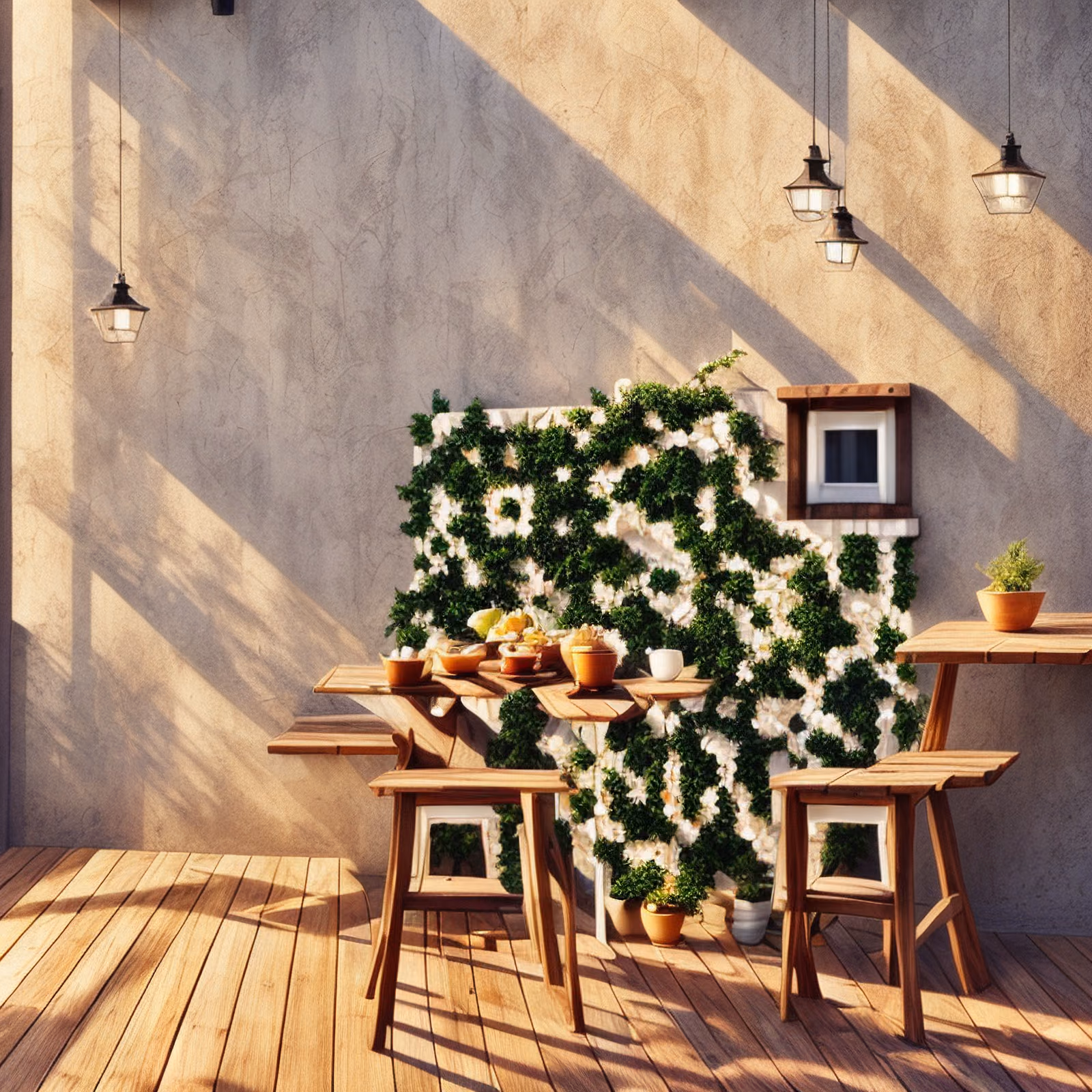 Sunlit Cafe Terrace Realism QR Code for Restaurant Menus — image 1