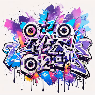 Wildstyle Graffiti Lettering QR Code for Stickers — image 1