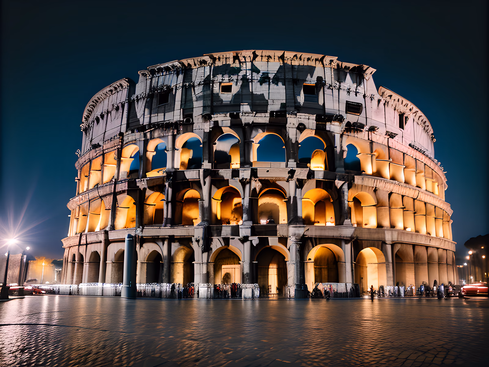 Colosseum at Night Film Photography QR Code for Posters — image 1