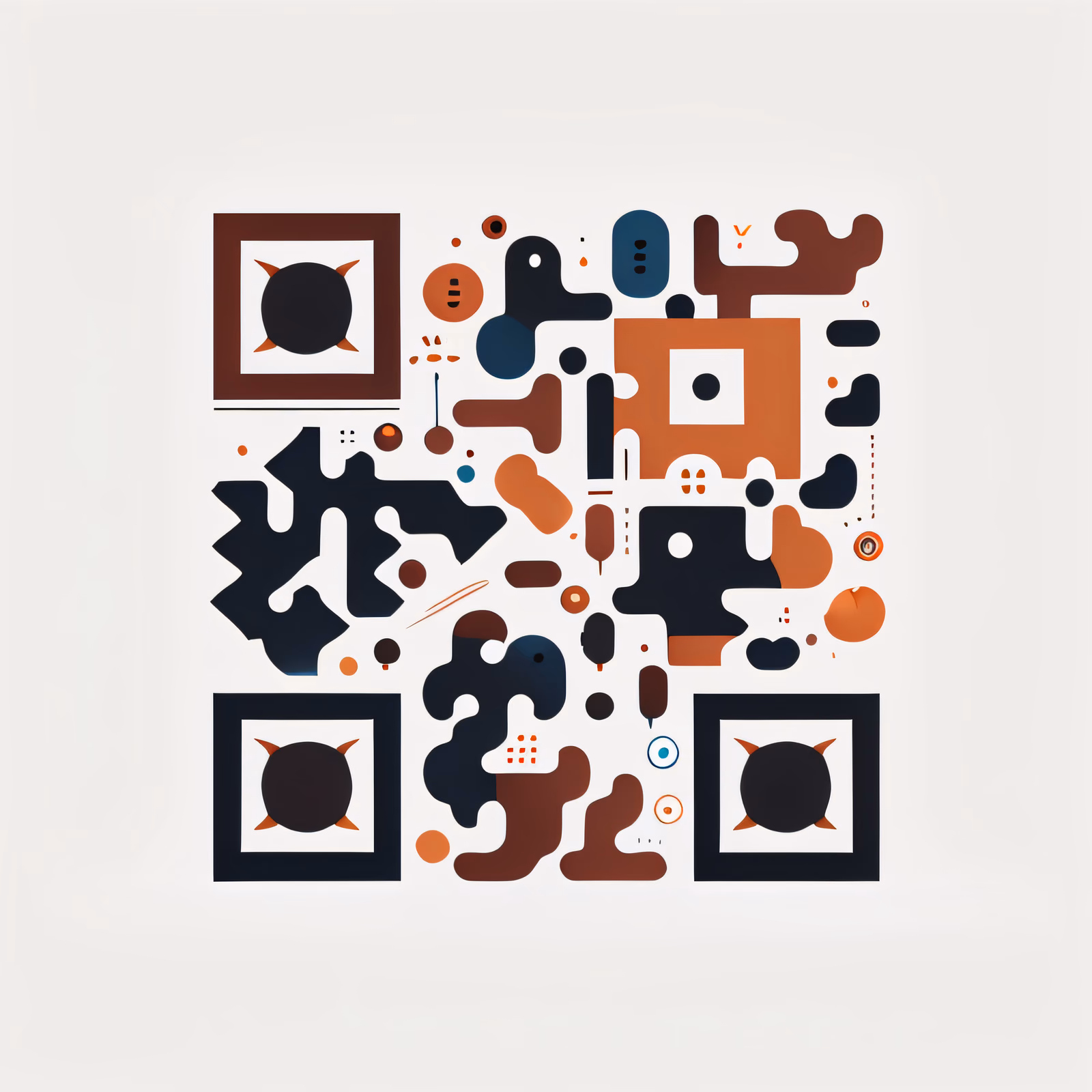 Abstract Blob Vector QR Code Art — image 1