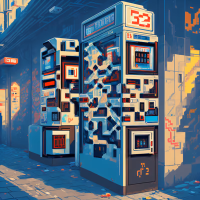 Пиксель-арт, киберпанк и торговые автоматы: QR-код для постеров — изображение 1