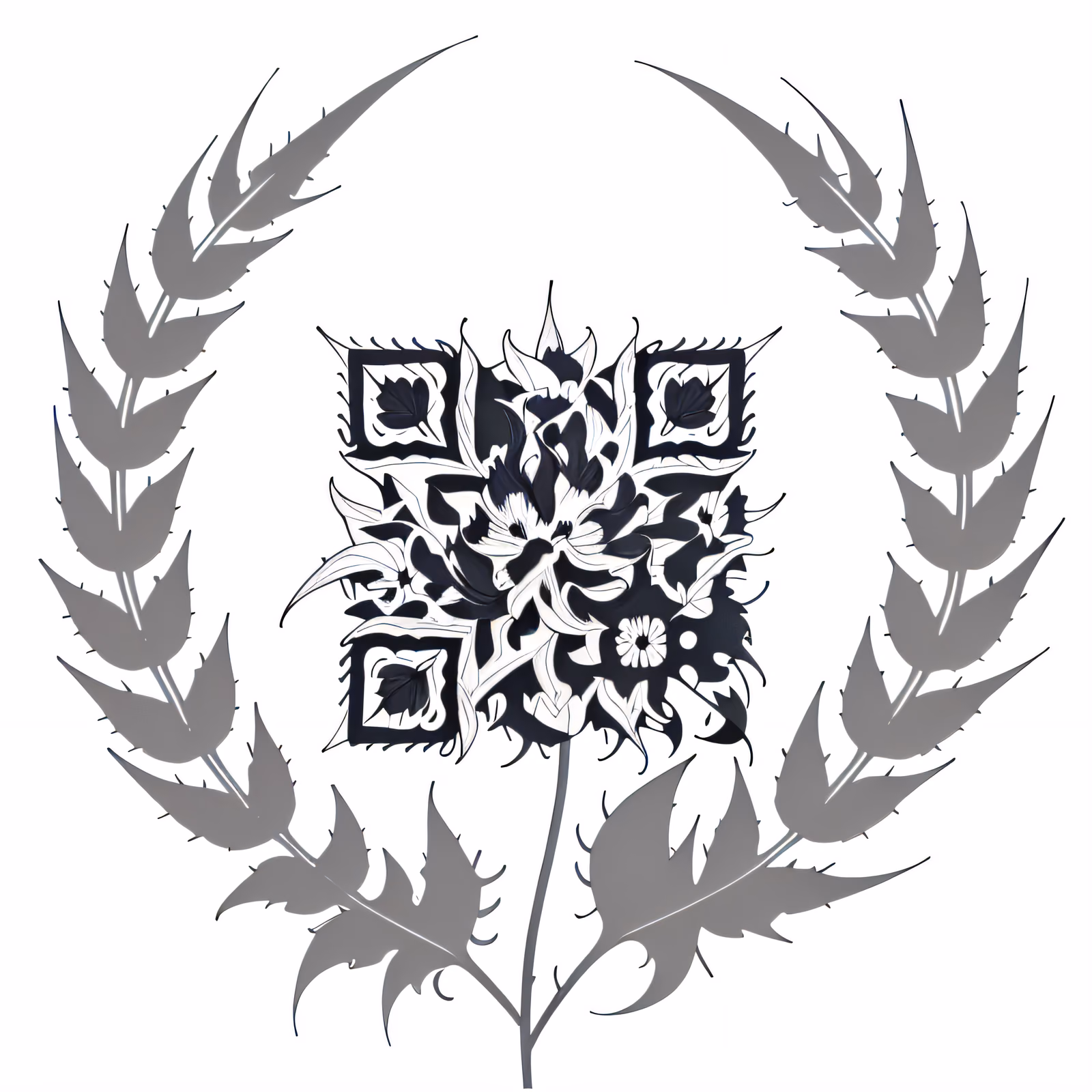 Thistle Ink Tattoo QR Code for Temporary Tattoos — image 1