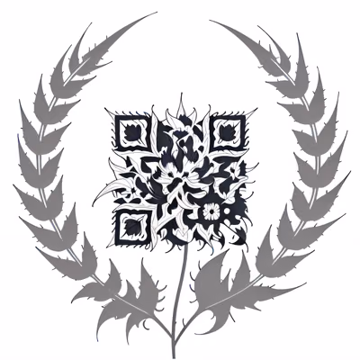 Thistle Ink Tattoo QR Code for Temporary Tattoos — image 1