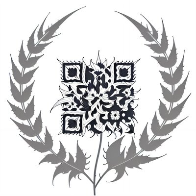 Thistle Ink Tattoo QR Code for Temporary Tattoos