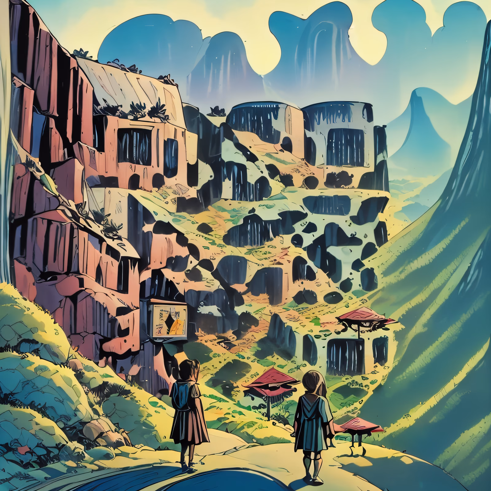 Cliff Village Comic Panel QR Code for Posters — image 1