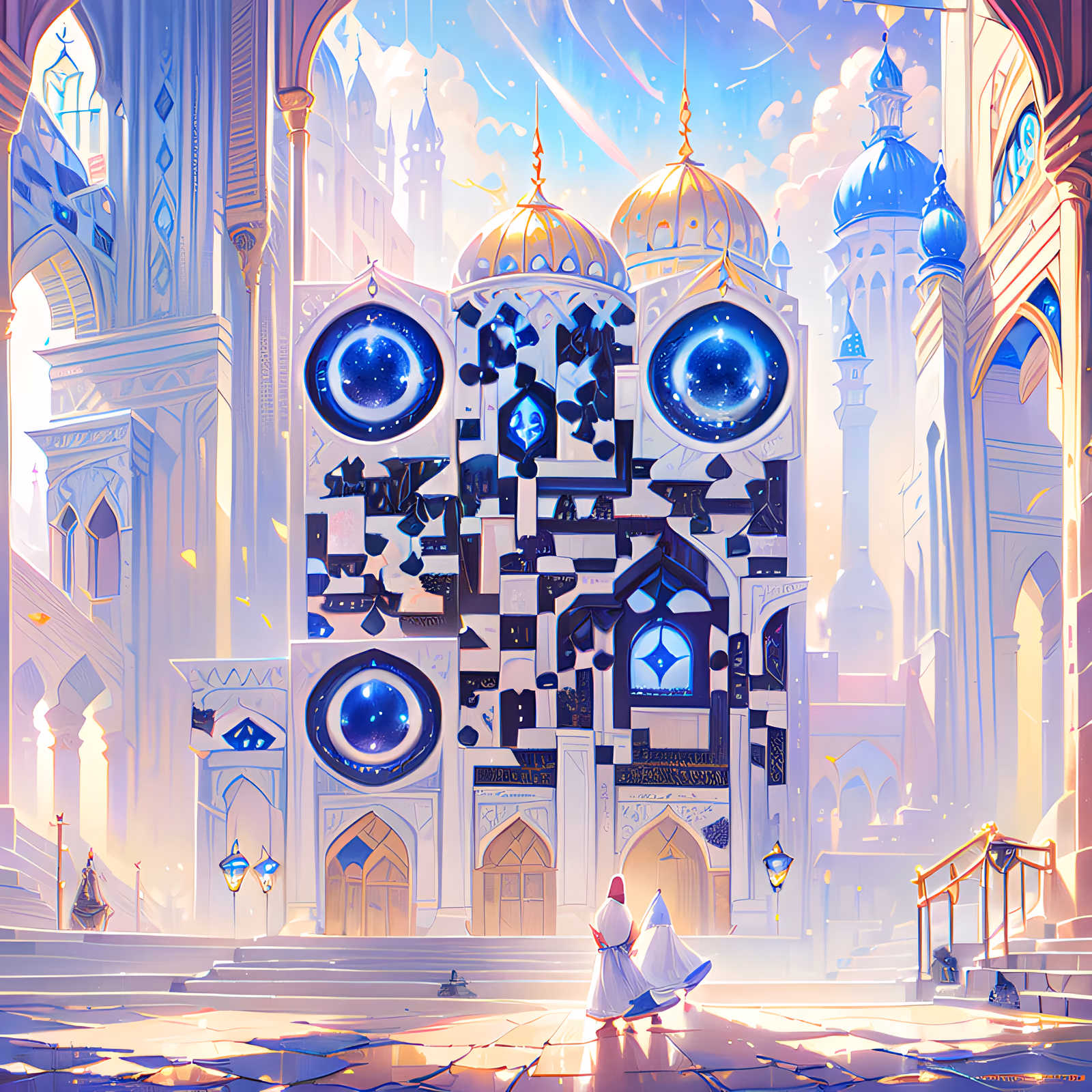 Fantasy Domed Palace City QR Code Art — image 1