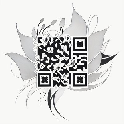 Orchid Ink Tattoo QR Code for Temporary Tattoos