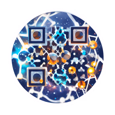Molecular Network Vector QR Code for Stickers — image 1