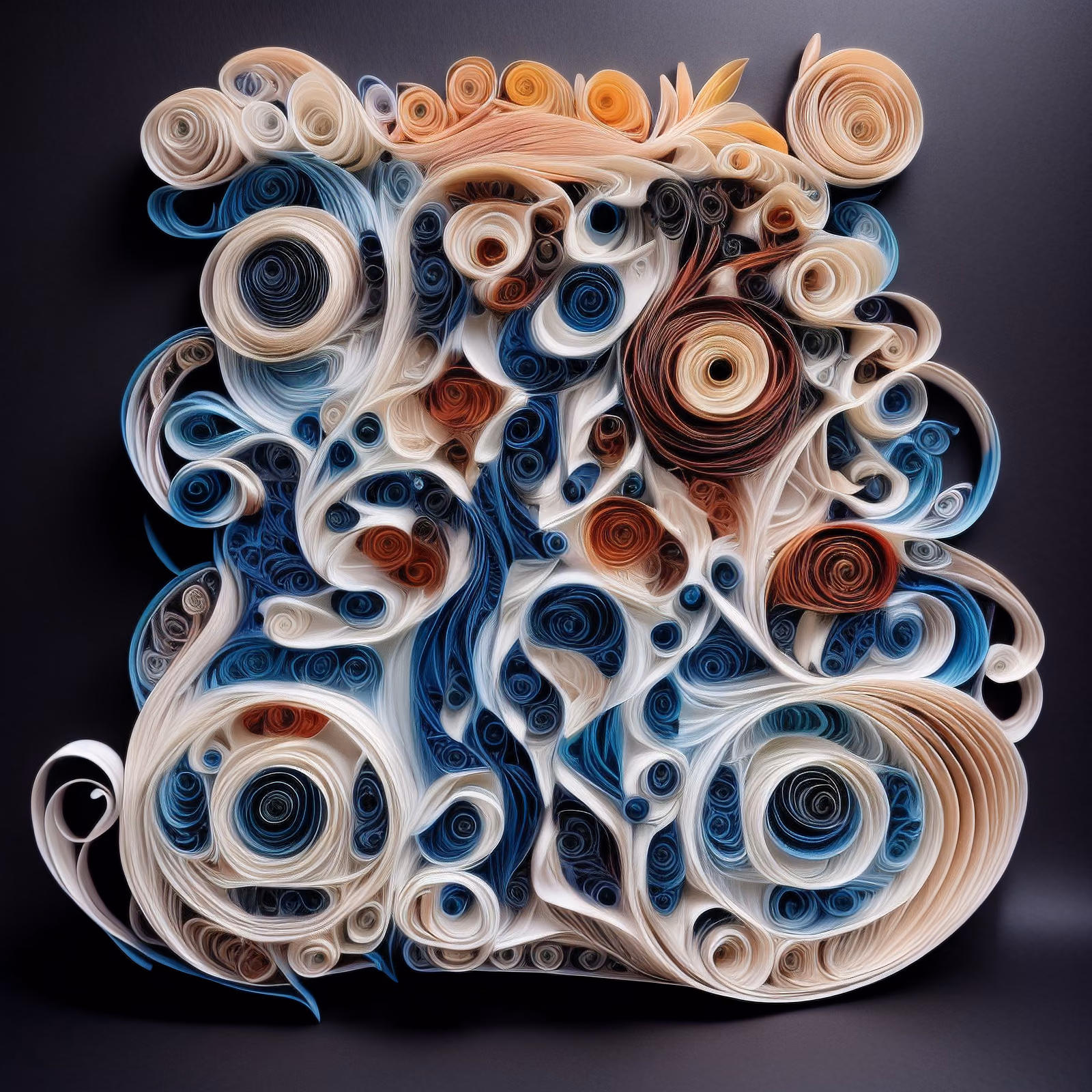 Coiled Paper Spiral Quilling Abstract QR Code Art — image 1