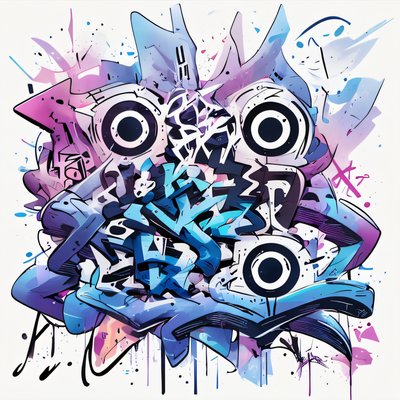 Graffiti Wildstyle Lettering Abstract QR Code for Apparel