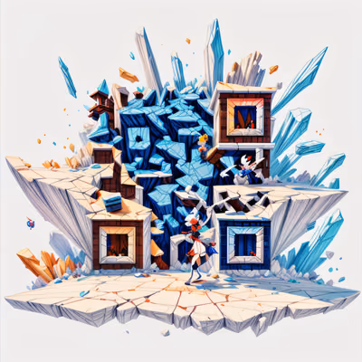 Хрустальные руины на игровом острове: QR-код для плакатов — изображение 1