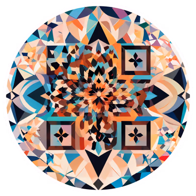 Kaleidoscope Geometric Vector QR Code for Stickers — image 1