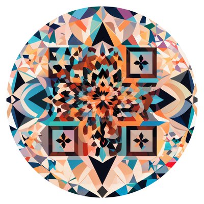 Kaleidoscope Geometric Vector QR Code for Stickers