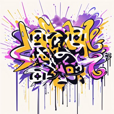 Graffiti Wildstyle Lettering QR Code for Apparel