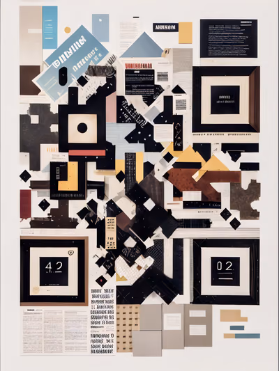 Magazine Cutout Dada Collage QR Code for Posters — image 1