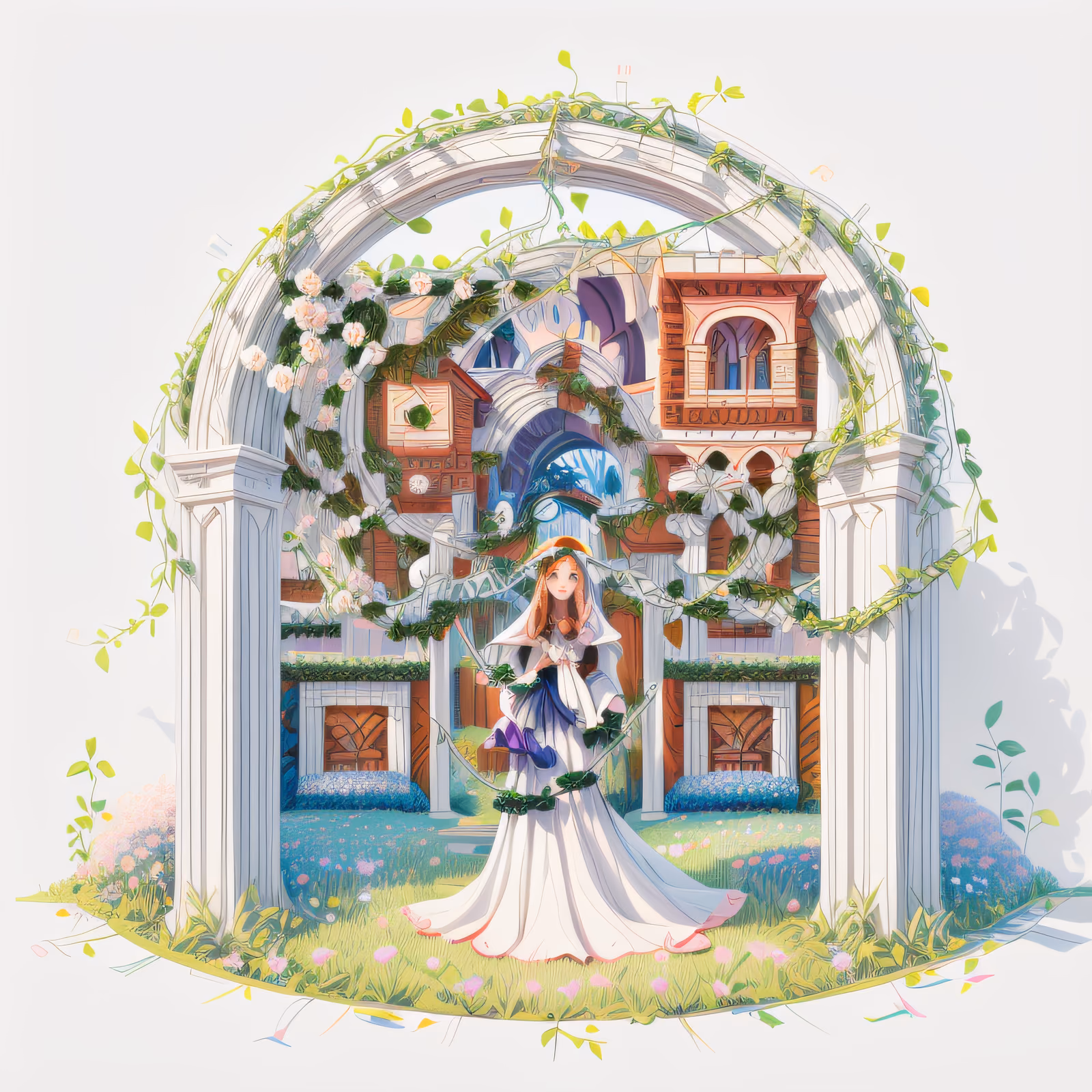 Vine Archway Bride Game Art QR Code for Posters — image 1
