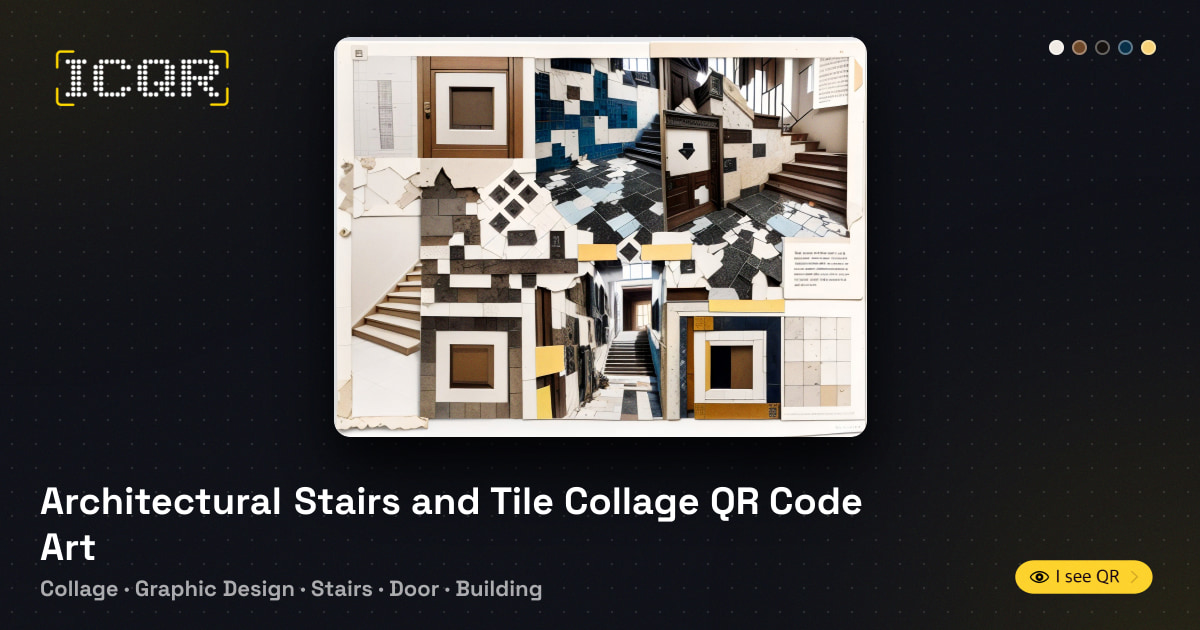 Architectural Stairs and Tile Collage
