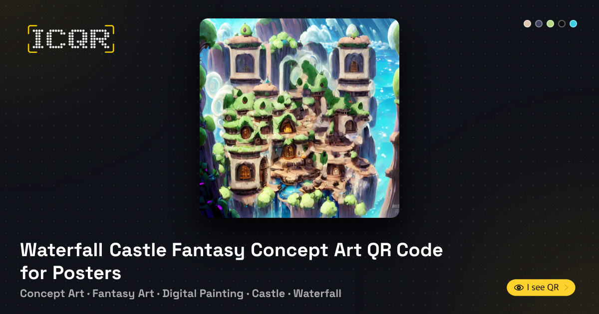 Waterfall Castle Fantasy Concept